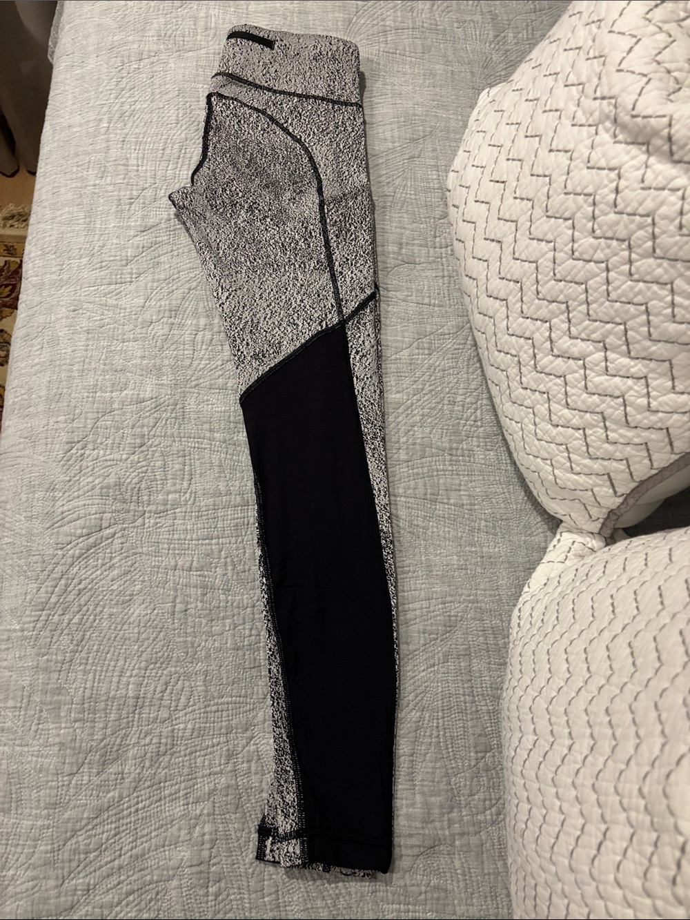 lululemon athletica Black and Gray Colorblock Leggings